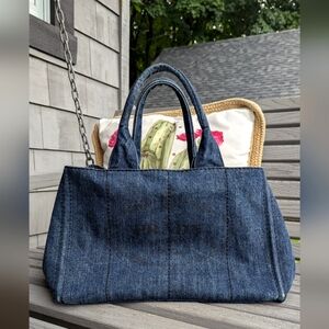 Prada Vintage Canapa Logo Tote‎ Bag